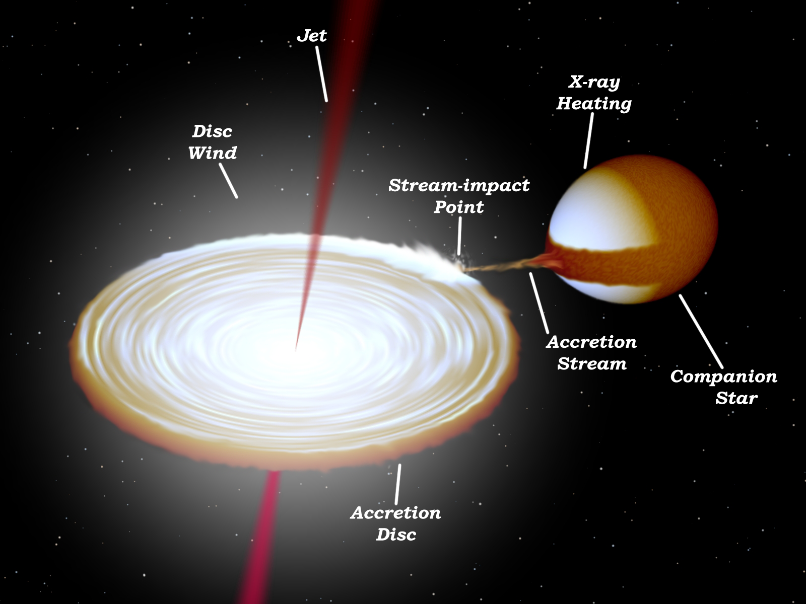 Schematic of a low-mass X-ray binary
